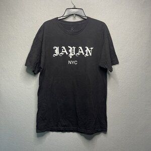 Black Scale Japan NYC Graphic Unisex T-Shirt Black Short Sleeve Large